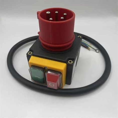 Commutateur KOA7 triphasé 380/400 V avec câble et inverseur de phase compatible avec fendeuse de bûches (1/5)