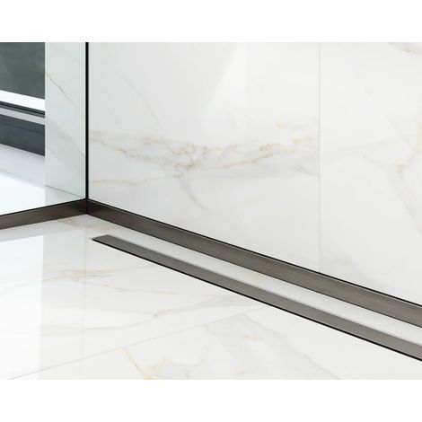 Ilcom LC-Frontprofil für bodenstehende Dusche 12mm x 1800mm x 40mm - Gunmetal