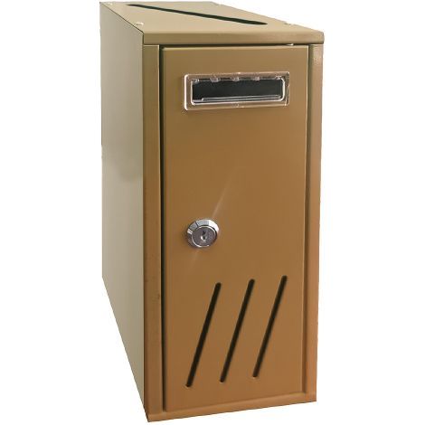 CASSETTA POSTALE SINGOLA VERTICALE 1 posto - bronzo - cm. 12x17,5x H. 30