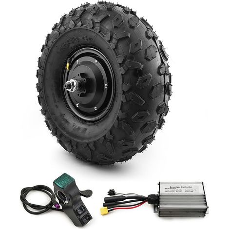 Pneu de 14,5 Pouces 350W Brushless Hub Motor Waterproof Plug Controller Kit