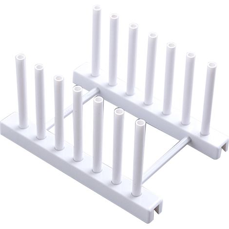 Support de séchage de vaisselle blanc 1 pièce, égouttoir amovible pour ustensiles de cuisine (1/3)