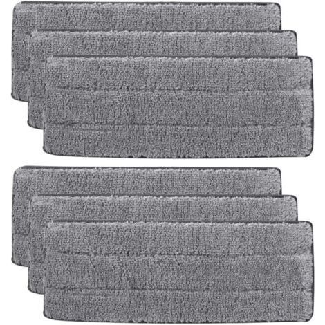 Mop Pads,6pcs Mop Pads Replacement,Microfiber Household Broom Head Cleaning Pad,for Cleaning and Scrubbing Wet or Dry Floors (1/5)