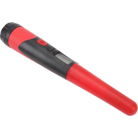 Détecteur de métaux portable avec écran LCD, haute sensibilité, idéal pour le camping et la randonnée (rouge). (1/5)