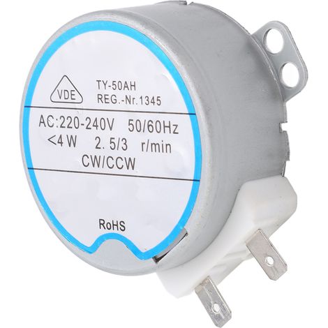 Moteur synchrone miniature en acier inoxydable, faible bruit, unidirectionnel CW CCW, AC 220-240V (1/5)