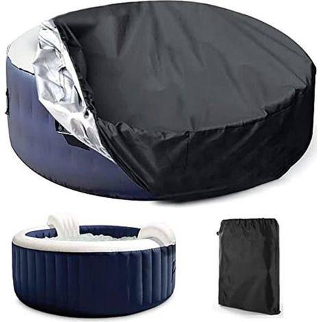 Cubierta para piscina,Protección para piscinas,Lona para piscinas y spas,190x30 cm,Impermeable y resistente a los rayos UV,Negra (1/5)