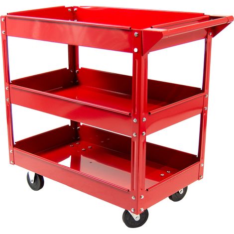 3 Tier Heavy Duty Service Cart Wolf Workshop Garage Tool Trolley (1/5)