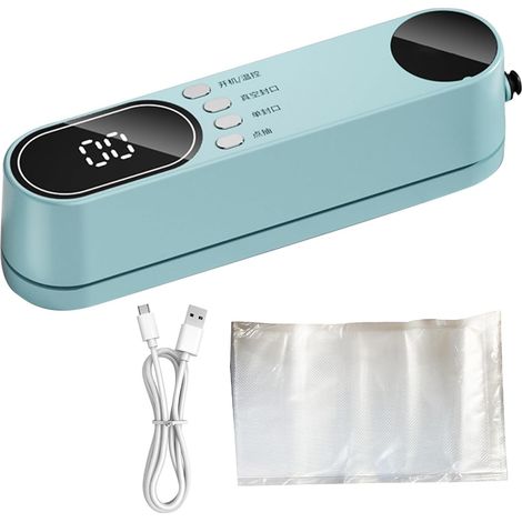 Petite machine d'emballage sous vide Outil compact pour le conditionnement des aliments - Machine d'emballage sous vide compacte pour l'alimentation, la maison, les hôtels, les restaurants, les appar (1/5)