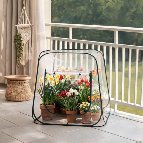 Serre de jardin pop-up 100 x 100 x 97 cm avec fermeture éclair (1/5)
