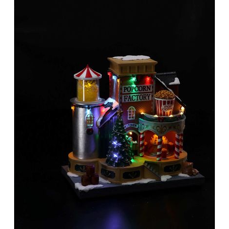 Regalo Italiano Paesino Invernale Natale con 29 Led 24 x 14 x 24 Cm Multicolor