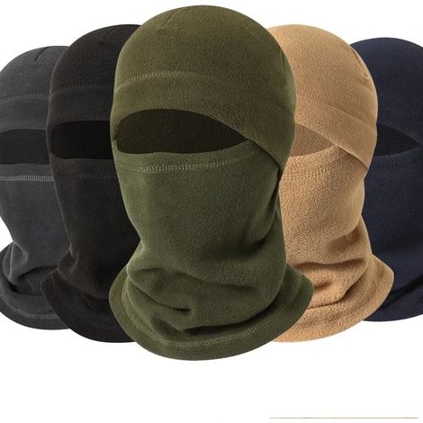 Masque de ski d'hiver, bandana militaire, écharpe-cou, cagoule pour hommes et femmes, polaire coupe-vent, cache-cou pour le vélo, qd (1/4)