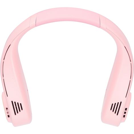 Klingenloser Nackenventilator, wiederaufladbar, tragbar und leise, Mini-Hängeventilator für Outdoor-Sportarten, pink (1/5)