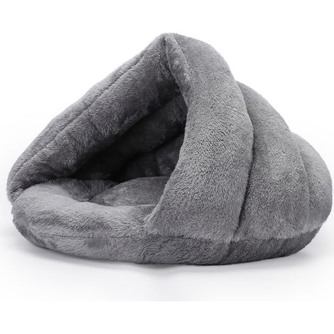 Panier pour Chien Chat Triangle Coussin Douillet Chiot Peluche Lit de Couchage Chat Hiver Automne Dodo Chien Epais Moelleux Couffin Chat Chaud Maison Intérieur Lit pour Animaux de Compagnie (1/4)