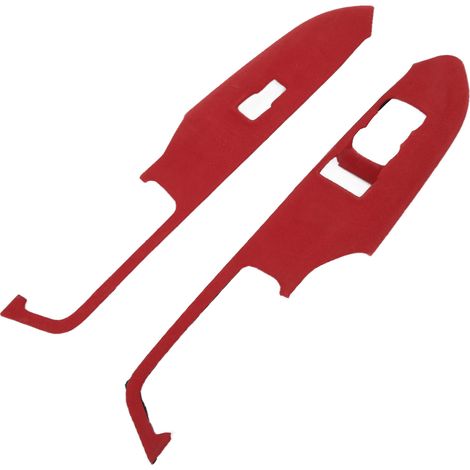 Garniture de panneau de commande de lève-vitre de porte (remplacement brut) pour Ford Mustang 2015-2021 (conduite à gauche, rouge) (1/5)