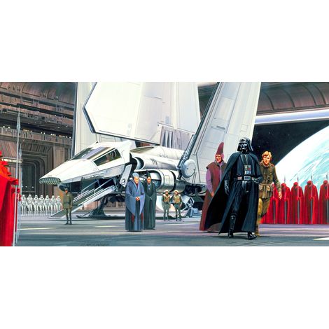 Papier peint panoramique moderne Star Wars Classique RMQ Dock Navette Étoile de la Mort (1/4)