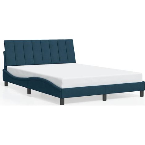 Maison Exclusive - Bettgestell ohne Matratze "Hanko" Blau 140x200