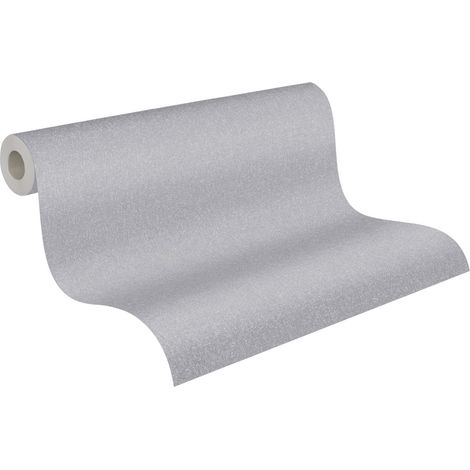 Papier peint monochrome gris Tapisserie texturée gaufrage Papier peint uni style minimaliste idéal pour bureau (1/5)