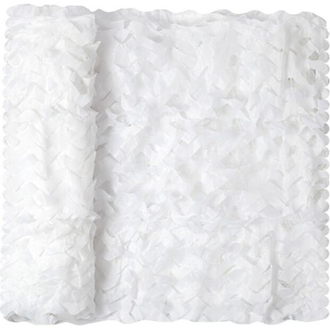 3x3m Tissu pare-soleil creux blanc, cour décorative extérieure, pare-soleil de base