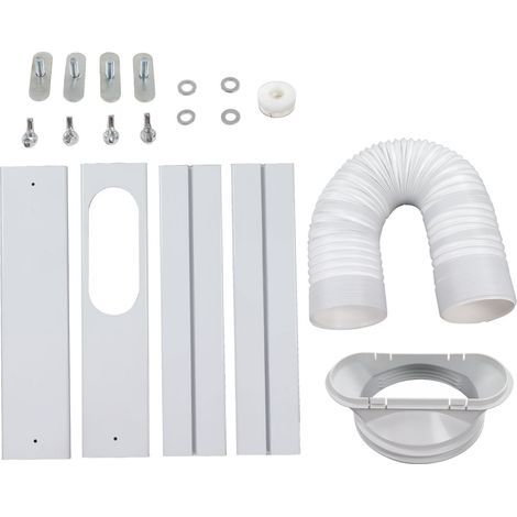 Universelles Abluftset für mobile Klimageräte, Fensteradapterplatte, luftdichte Verbindung für 150-mm-/130-mm-Schlauch (1/5)