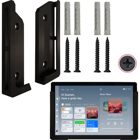 Soporte de pared para tablet de 120 mm, color negro (izq. + der.) (1/5)
