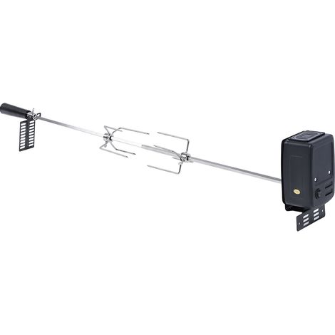 Kit Rôtisserie Tournebroche Inox 304 Moteur Rotatif Stable Capacité 15kg Barbecue Jardin Extérieur 77cm (1/5)