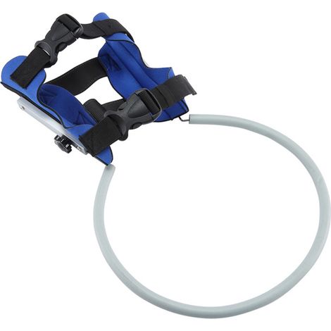 Reflektierendes und atmungsaktives Sicherheitsgeschirr für blinde Hunde oder Katzen, mit Halo, verstellbar und kollisionssicher, blau, Größe M, Durchmesser 33 cm (für Tiere von 11 bis 18 kg / 24,2 bis (1/5)