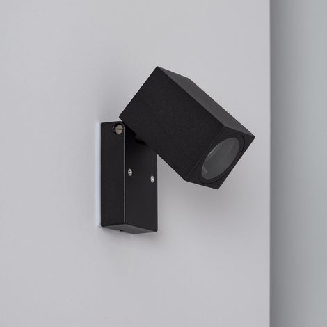 Applique da Parete per Esterni Alluminio Quadrato Onuba  Nero