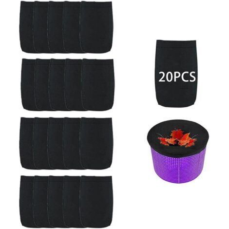 24x13cm 20 pcs Chaussette Skimmer PiscineChaussettes Filtre Piscine Pool Prefiltre Skimmer de SurfaceNettoyage et Accessoires pour Filet PiscineBalle Filtrante Floculant Panier Net Skim Flottan (1/5)