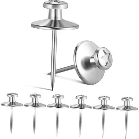 50 pièces Double Headed Picture Nails Zinc Alloy Picture Hanging Hooks For Wall Gentle Walls Easy To Use Fixation For Photos Posters Tapestries (1/5)
