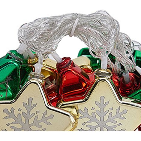 Guirlande lumineuse décorative de Noël en plastique, 10 étoiles, à piles, pour vitrines et magasins. 1,5 m / 4,9 pi. (1/5)