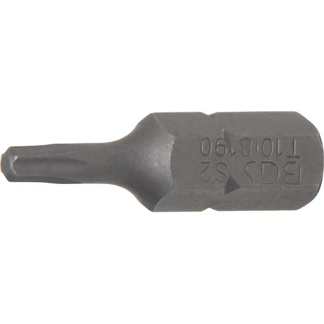 Inserto  lunghezza 25 mm  attacco esagono esterno 6,3 mm (1/4")  profilo a T (per Torx) T10