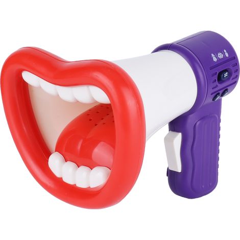 Jouet changeur de voix pour enfants, enregistreur de rires, mégaphone jouet, cadeau d'anniversaire (blanc) (1/5)