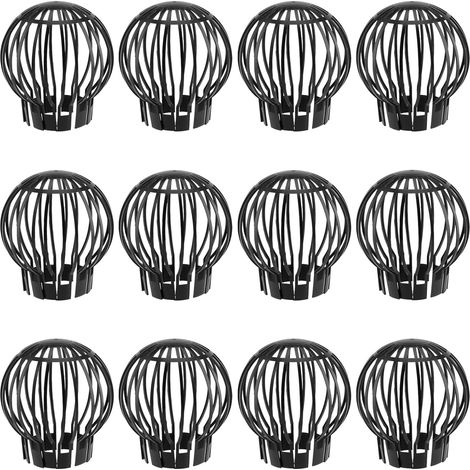 Lot de 12 protections de gouttière en plastique noir, protection contre les feuilles de mousse, la boue (1/5)