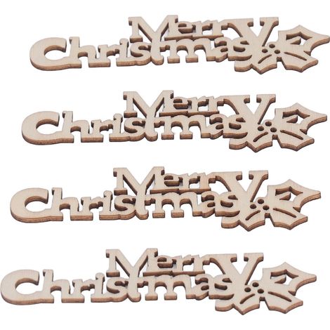 Tableau de mots de Noël à densité variable, tranches, décoration à suspendre au sapin à faire soi-même, accessoire de loisirs créatifs, 40 pièces (1/5)