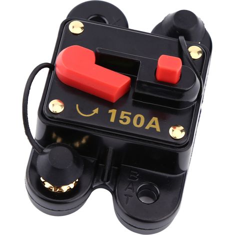 Disjoncteur à fusible réarmable DC12V pour autoradio, bateau, moto, système audio stéréo (150 A) (1/5)