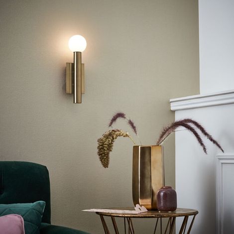 BRILLIANT lampe Lucky applique murale laiton antique 1x QT14, G9, 18W, adapté aux lampes à culot à broche (non incluses) Échelle A ++ à E Convient aux lampes LED (1/2)