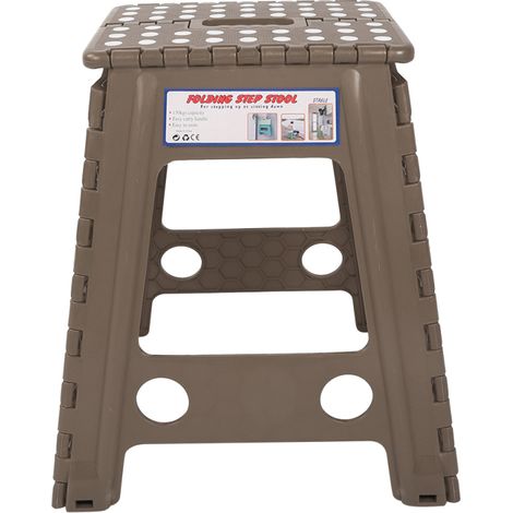 Tabouret pliant portable en plastique à pois, antidérapant, pliable pour adultes (1) (1/5)