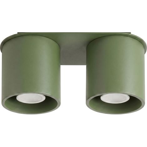 Plafonniers Orbis aluminium vert olive 2xGU10 26cm Sollux (1/5)