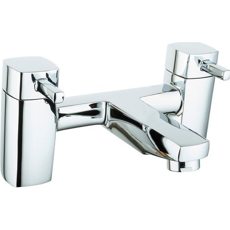 Square Bath Filler Tap Chrome Bathroom Faucet (1/3)
