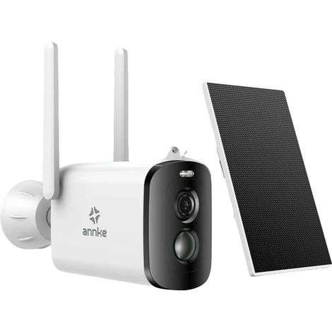 Cámara de seguridad inalámbrica, alta definición de 4 MP, clasificación de impermeabilidad IP66, alimentada por energía solar, batería recargable de 5200 mAh, audio bidireccional (1/5)