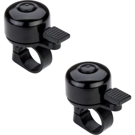 Juego de 2 timbres para bicicletas urbanas, de paseo, de carretera y de montaña. Aptos para manillares de 20-24 mm. (1/5)