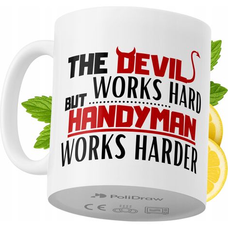 Mug humoristique pour bricoleur, avec un texte amusant et un design graphique original. Idéal pour les anniversaires, les fêtes et les occasions spéciales. Mug premium pour la maison, le bureau et le