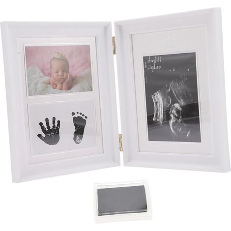 Cadre Photo Bébé Souvenir PVC Rose pour Naissance et Premières Étapes (1/5)