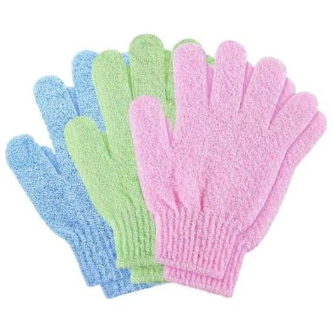 6x Gant Exfoliant Corps, Gant Gommage Corps, Gants Exfoliants pour le corps, Gant de toilette exfoliant, Nettoie Et Purifie La Peau (1/5)