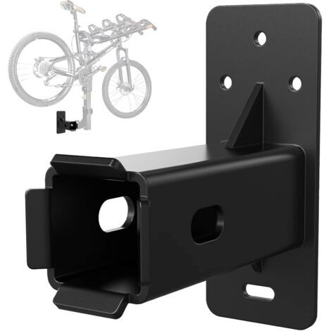 Support mural d'attelage, support mural pour vélo, porte-bagages d'attelage, récepteur d'attelage, rangement pour vélo, organiseur de garage, peut supporter jusqu'à 136 kg (5,1 cm) (1/5)