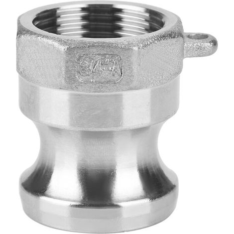 Adaptateur de pompe à déchets en acier inoxydable DN20 3/4" A, raccord mâle à verrouillage par came avec filetage femelle. (1/5)