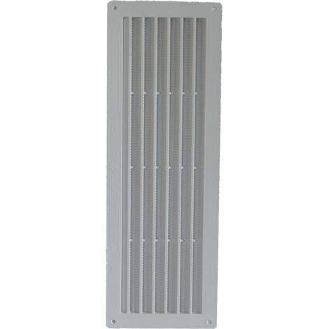 6PZ GRIGLIA DI AERAZIONE IN PLASTICA CON RETE mm. 370x123 (1/4)