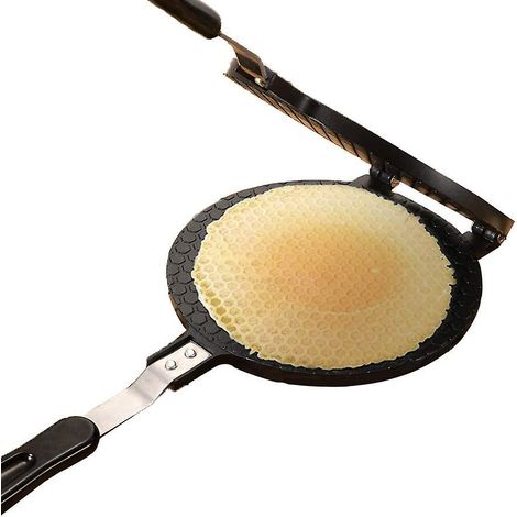 Gaufrier avec revêtement antiadhésif en téflon laminé, facile à nettoyer, 7 disques à gaufres uniques, pour le petit-déjeuner et compatible uniquement avec un four à gaz (1/5)