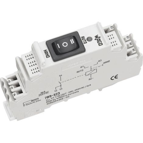 WAGO 789-323 Relè industriale Tensione nom.: 24 V/DC Corrente di commut. max.: 16 A 1 NA 1 pz. (1/3)