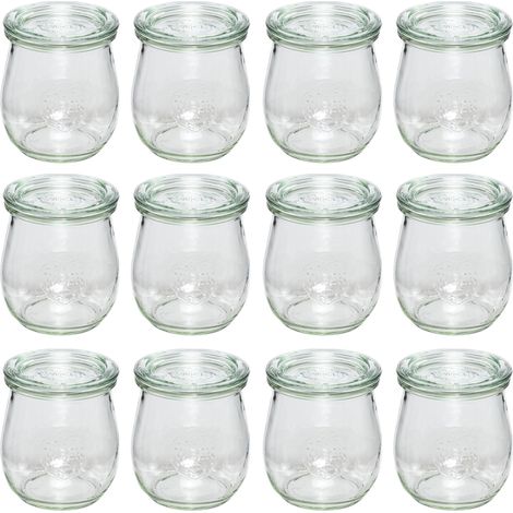 Jata WECK Set di 12 barattoli in vetro trasparente 220 ml