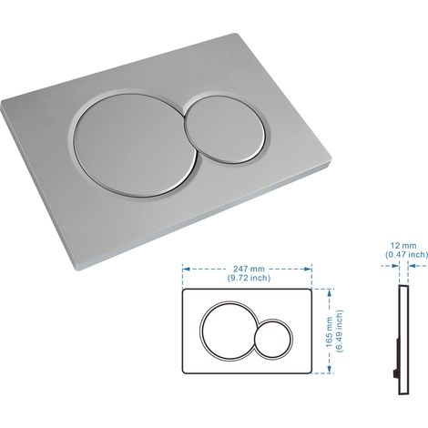 JBL Sigma Spültablett Ersatzteil 【银】 für alle Toiletten-Spülkästen mit Dual-Spülung